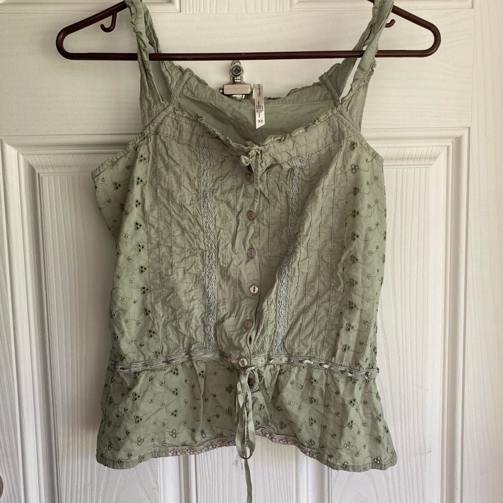 Aeropostale sage Green Buttoned blouse